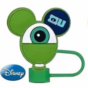 Mickey Mouse/Monsters Straw Topper/Cover, NEW, Disney, Germ/Bug/Dust Pro…